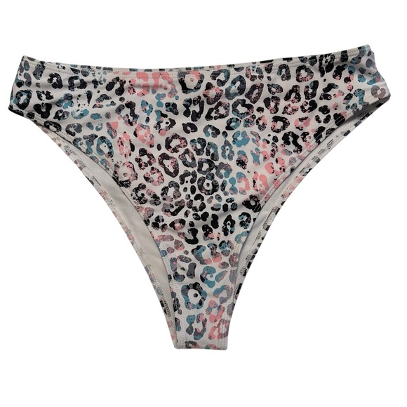 NWOT Shein | Pink & Black Animal Print High Waist Bikini Set Size Large - Picture 3 of 9